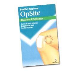 MEDICAZIONE POST OPERATORIA ADESIVA STERILE IN POLIURETANO SEMI PERMEABILE TRASPARENTE CON TAMPONE A BASSA ADERENZA OPSITE POST OP 6,5X5CM 5 PEZZI - farmasconti.eu