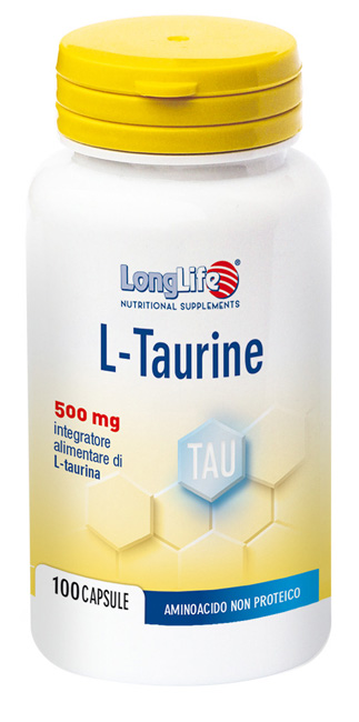 LONGLIFE L-TAURINE 500 MG 100 CAPSULE DI GELATINA DA 6,2 G - farmasconti.eu