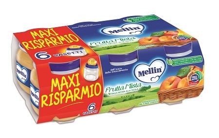 MELLIN OMOGENEIZZATO FRUTTA MISTA 100 G 6 PEZZI - farmasconti.eu