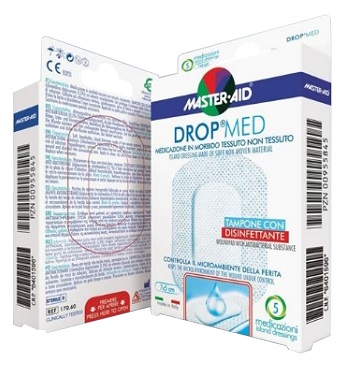MEDICAZIONE COMPRESSA AUTOADESIVA DERMOATTIVA IPOALLERGENICA AERATA MASTER-AID DROP MED 10X6 5 PEZZI - farmasconti.eu