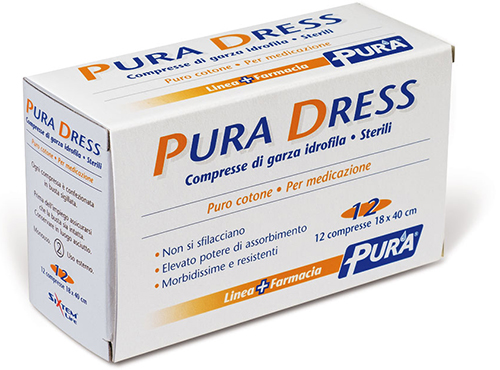 GARZA IDROFILA PURA DRESS 18X40CM 12 PEZZI - farmasconti.eu