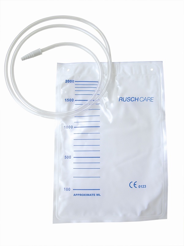 SACCA DI RACCOLTA URINA DA LETTO MONOUSO NON STERILE CAPACITA' 2000 ML CON TUBO DI RACCORDO LUNGHEZZA 90 CM DIAMETRO 5X7 MM VALVOLA DI NON RITORNO 1 GANCIO 30 PEZZI - farmasconti.eu