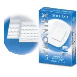 GARZA PRONTEX SOFT PAD COMPRESSA 5X7 CM 5 PEZZI - farmasconti.eu