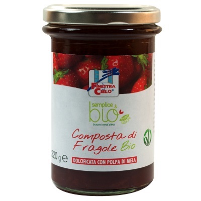 COMPOSTA DI FRAGOLE CON POLPA DI MELA BIO 320 G - farmasconti.eu