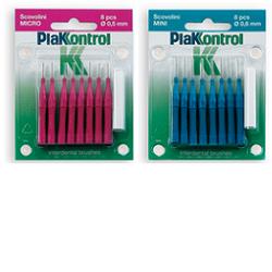 PLAKKONTROL SCOVOLINO MICRO 0,5 MM 8 PEZZI + MANICO - farmasconti.eu