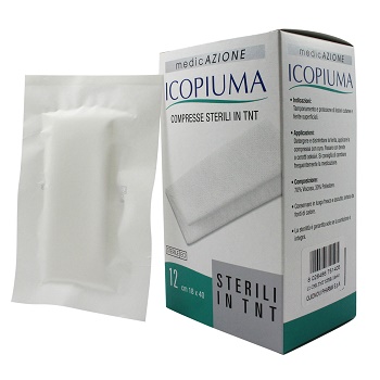 ICOPIUMA GARZA COMPRESSA IN TESSUTO NON TESSUTO ADESIVA 18X40 CM 12 PEZZI - farmasconti.eu