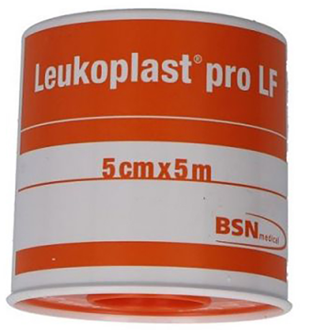 CEROTTO CHIRURGICO PER FISSAGGIO MEDICAZIONI LEUKOPLAST PRO LF SUPPORTO VISCOSA MASSA ADESIVA RESINA SINTETICA LANOLINA OSSIDO DI ZINCO CON LATTICE NATURALE 5X500CM - farmasconti.eu