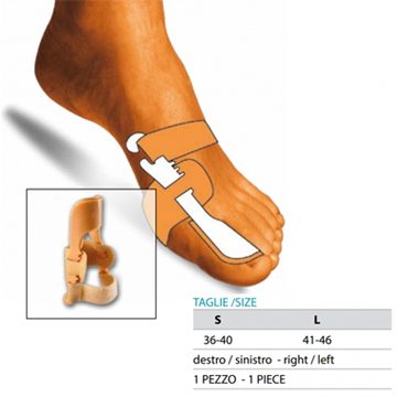 ORIONE OK PED 229 CORRETTORE NOTTURNO ALLUCE VALGO DESTRO BIANCO S 35-40 - farmasconti.eu