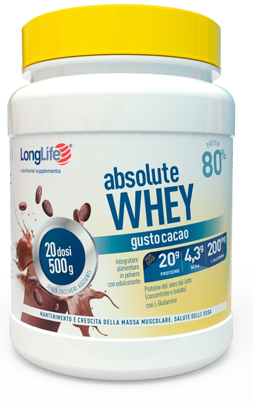 LONGLIFE ABSOLUTE WHEY CACAO 500 G - farmasconti.eu