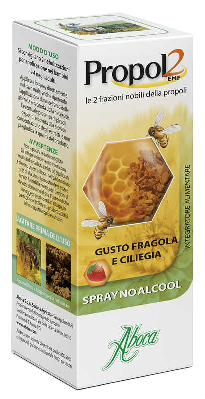 PROPOL2 EMF SPRAY NO ALCOOL FRAGOLA E CILIEGIA 30 ML - farmasconti.eu