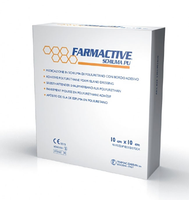 CEROTTO FARMACTIVE SCHIUMA IN POLIURETANO 10X10 CM 10 PEZZI - farmasconti.eu
