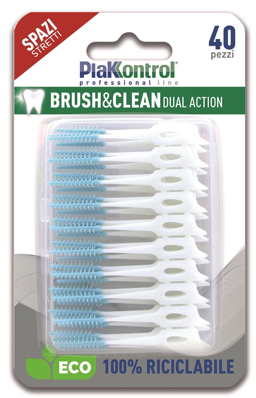 PLAKKONTROL BRUSH & CLEAN SCOVOLINI SPAZI STRETTI 40 PEZZI - farmasconti.eu