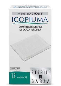 ICOPIUMA GARZA COMPRESSA IDROFILA 36X40CM 12 PEZZI - farmasconti.eu