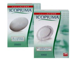 ICOPIUMA GARZA COMPRESSA OCULARE DI COTONE 10 PEZZI - farmasconti.eu