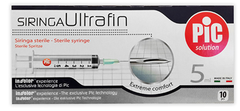 SIRINGA PIC ULTRAFINE 5 ML AGO 14 10 PEZZI - farmasconti.eu