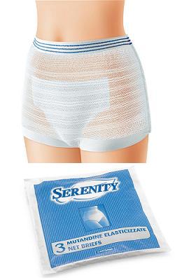 MUTANDINA ELASTICA RETTANGOLARE A RETE SERENITY XS 3 PEZZI - farmasconti.eu