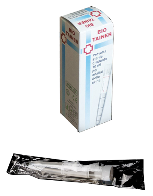 BIO TAINER PROVETTA STERILE PER URINA 10 ML - farmasconti.eu