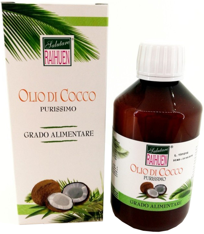 RAIHUEN OLIO COCCO GRADO ALIMENTARE 100 ML - farmasconti.eu