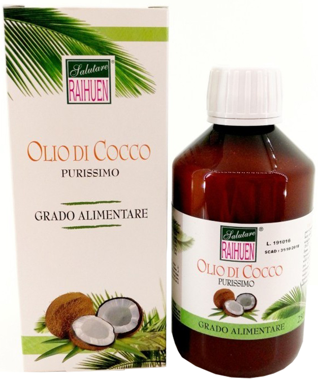 RAIHUEN OLIO COCCO GRADO ALIMENTARE 250 ML - farmasconti.eu