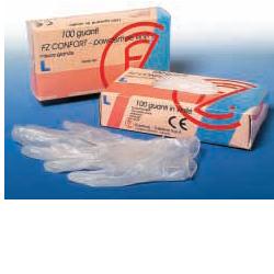 GUANTO IN VINILE CONFORT MISURA MEDIA ANTIADERENTE BIOCOMPATIBILE UTILIZZABILE ANCHE A CONTATTO CON SOSTANZE ALIMENTARI 100 PEZZI SENZA POLVERE - farmasconti.eu