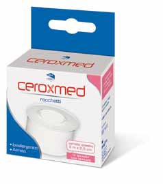CEROTTO ADESIVO IN ROCCHETTO CEROXMED IN TESSUTO NON TESSUTO AERATO IPOALLERGENICO BIANCO 500X2,5 CM 1 PEZZO - farmasconti.eu