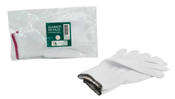 GUANTO DI FILO COTONE 100% BIANCO PER ALLERGIE DERMATOLOGICHE 7 1 PAIO - farmasconti.eu