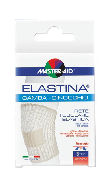 RETE TUBOLARE ELASTICA IPOALLERGENICA MASTER-AID ELASTINA GAMBA/GINOCCHIO 3 MT IN TENSIONE CALIBRO 5 CM - farmasconti.eu