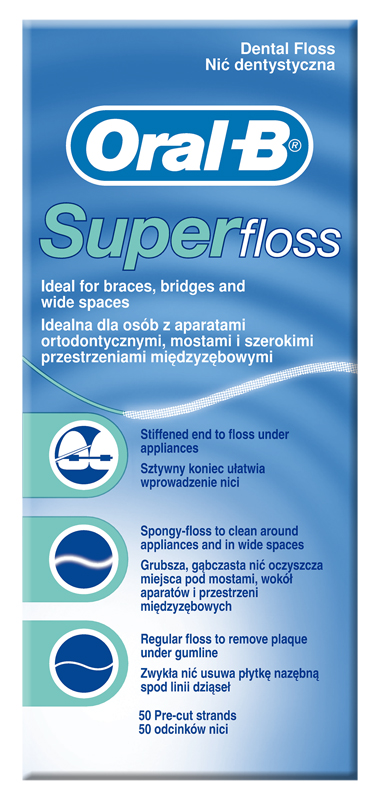 ORALB SUPERFLOSS FILO INTERDENTALE 50 FILI - farmasconti.eu