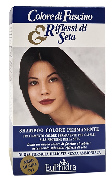 EUPHIDRA COLORE DI FASCINO & RIFLESSI DI SETA SHAMPOO COLORE PERMANENTE 41 NERO DI CINA 120 ML - farmasconti.eu