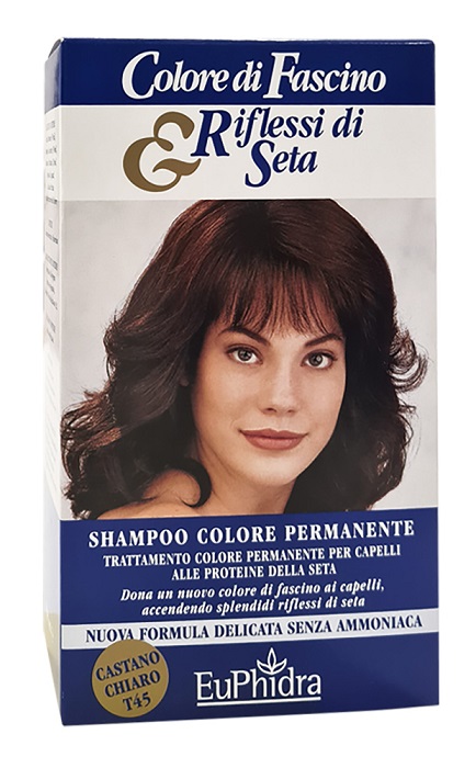 EUPHIDRA COLORE DI FASCINO & RIFLESSI DI SETA SHAMPOO COLORE PERMANENTE 45 CASTANO CHIARO 120 ML - farmasconti.eu