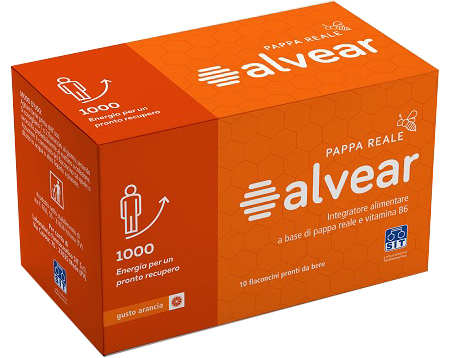 ALVEAR 1000 PAPPA REALE 10 FLACONCINI GUSTO ARANCIA - farmasconti.eu