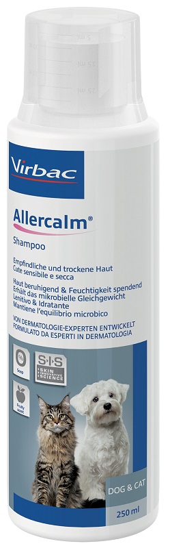 ALLERCALM SHAMPOO CUTE SENSIBILE E SECCA CANI E GATTI 250 ML - farmasconti.eu
