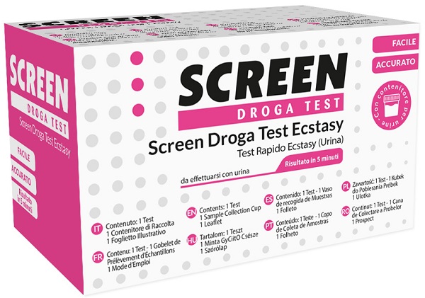 SCREEN DROGA TEST ECSTASY TEST ANTIDROGA CON CONTENITORE URINA - farmasconti.eu