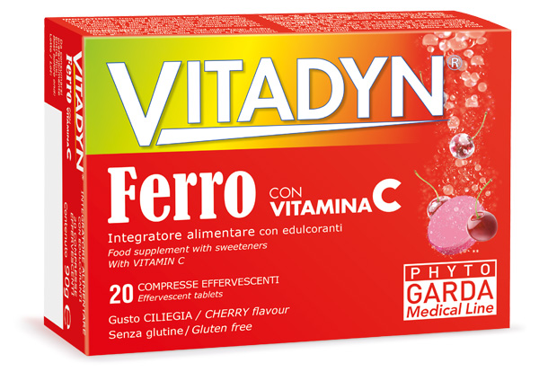VITADYN FERRO + VITAMINA C 20 COMPRESSE EFFERVESCENTI - farmasconti.eu