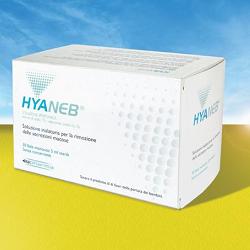 SOLUZIONE IPERTONICA DA NEBULIZZARE HYANEB SODIO CLORURO 7%  ACIDO IALURONICO 0,1% 30 FIALE 5 ML - farmasconti.eu