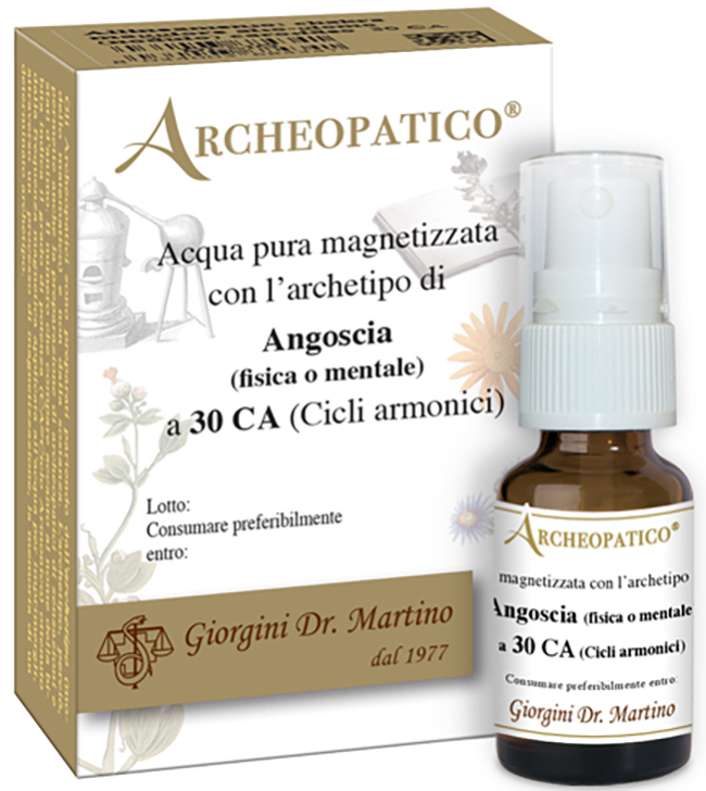 ARCHEOPATICO ACQUA PURA MAGNETIZZATA CON ARCHETIPO ANGOSCIA FISICA O MENTALE A 30 CICLI ARMONICI 10 ML - farmasconti.eu