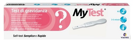 TEST DI GRAVIDANZA RAPIDO HCG MYTEST 2 PEZZI - farmasconti.eu