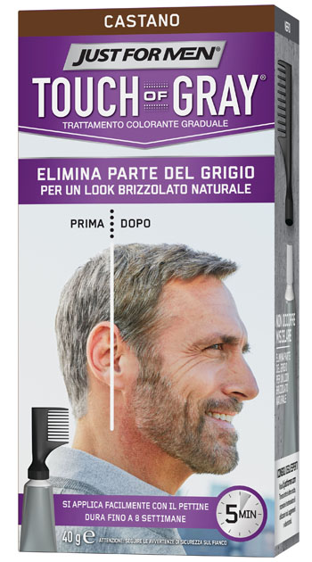 JUST FOR MEN TOUCH OF GRAY CASTANO 40 G - farmasconti.eu