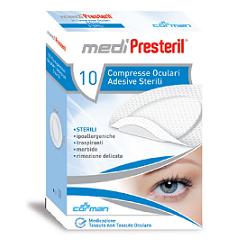 GARZA COMPRESSA OCULARE MEDIPRESTERIL ADESIVA TNT 6,5X9,5CM 10 PEZZI - farmasconti.eu
