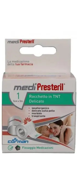 CEROTTO IN ROCCHETTO IN TNT MEDIPRESTERIL DELICATO M5X5CM - farmasconti.eu