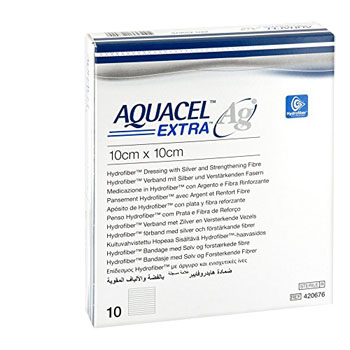 AQUACEL AG EXTRA MEDICAZIONE CON IONI ARGENTO 10X10 CM 10 PEZZI - farmasconti.eu
