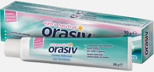 ORASIV EXTRA CREMA NEUTRAL ADESIVA PER PROTESI DENTARIA 50 G - farmasconti.eu