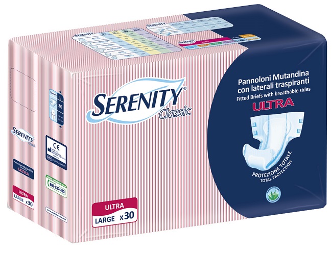 PANNOLONE A MUTANDINA SERENITY CLASSIC ULTRA ALOE LARGE 30 PEZZI - farmasconti.eu