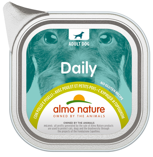 DAILY MENU DOGS CON POLLO E PISELLI 100 G - farmasconti.eu