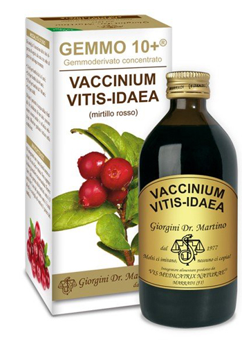 GEMMO 10+ MIRTILLO ROSSO LIQUIDO ANALCOLICO 200 ML - farmasconti.eu