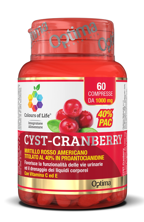 COLOURS OF LIFE CYST-CRANBERRY CON VITAMINA C E 60 COMPRESSE 1000 MG - farmasconti.eu