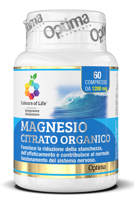COLOURS OF LIFE MAGNESIO CITRATO ORGANICO 60 COMPRESSE 1200 MG - farmasconti.eu