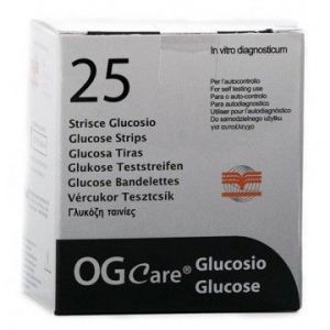 STRISCE MISURAZIONE GLICEMIA OGCARE 25 PEZZI - farmasconti.eu