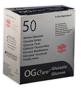 STRISCE MISURAZIONE GLICEMIA OGCARE 50 PEZZI - farmasconti.eu