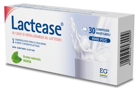 LACTEASE 4500 FCC AROMA MENTA 30 COMPRESSE MASTICABILI - farmasconti.eu